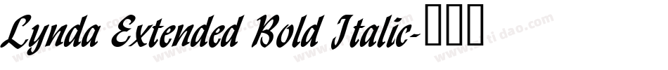 Lynda Extended Bold Italic字体转换